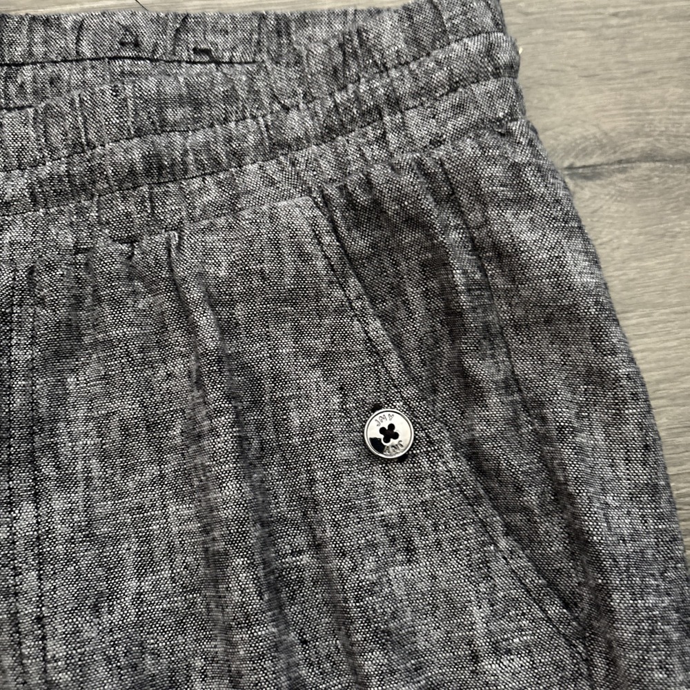 Jones New York Signature Women's Pants 2X Linen Blend Cuffed Drawstring - Picture 7 of 10